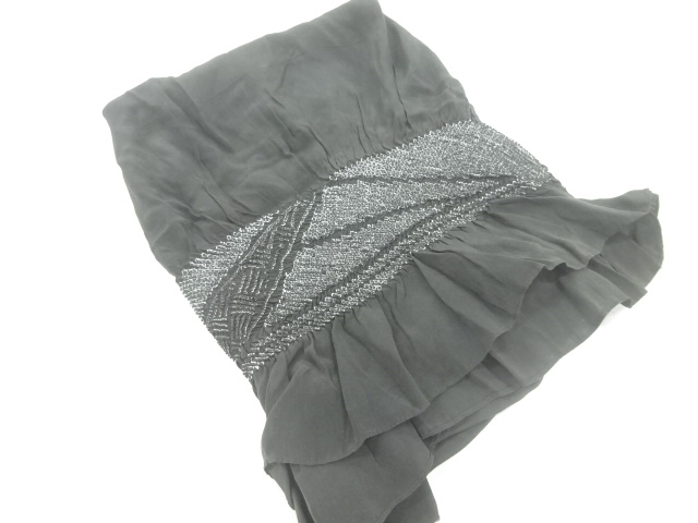 正絹　絞り抽象模様男物兵児帯